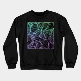 Psychedelic Cool Colors Line Design Crewneck Sweatshirt